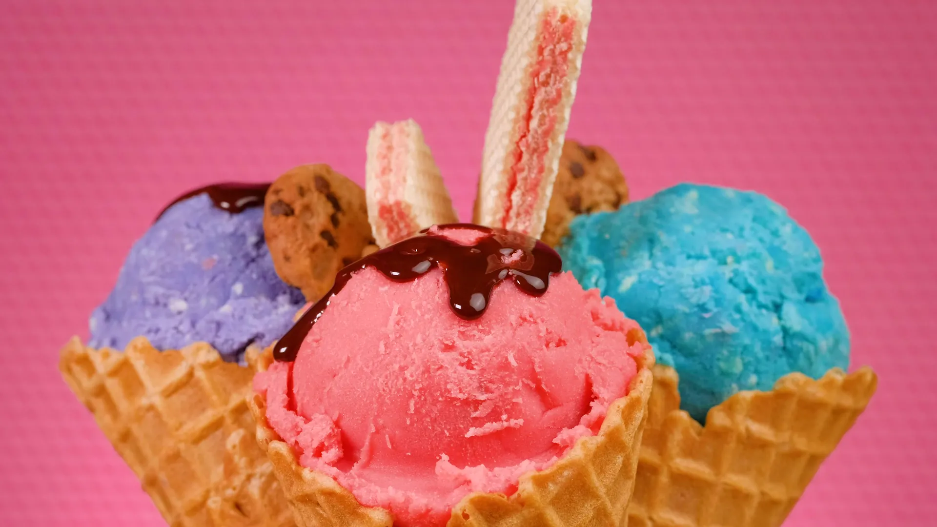 Helado en cono, doble